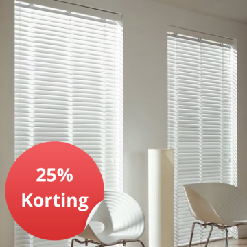 witte jaloezieen 35mm brede lamellen met korting