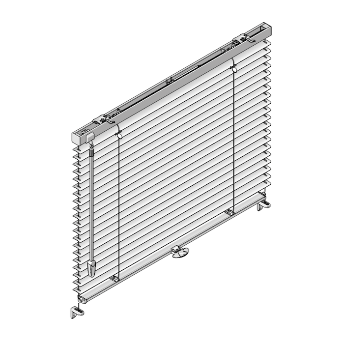 aluminium jaloezie luxaflex met handgreep
