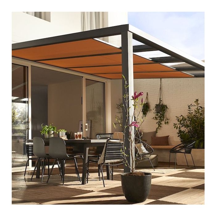 zonwering onder terrasoverkapping