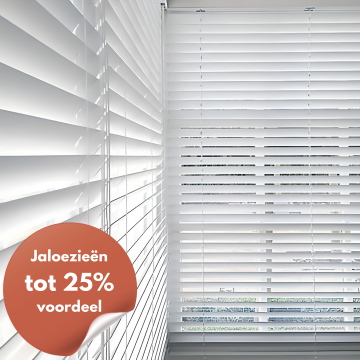 witte jaloezieen 35mm brede lamellen met korting