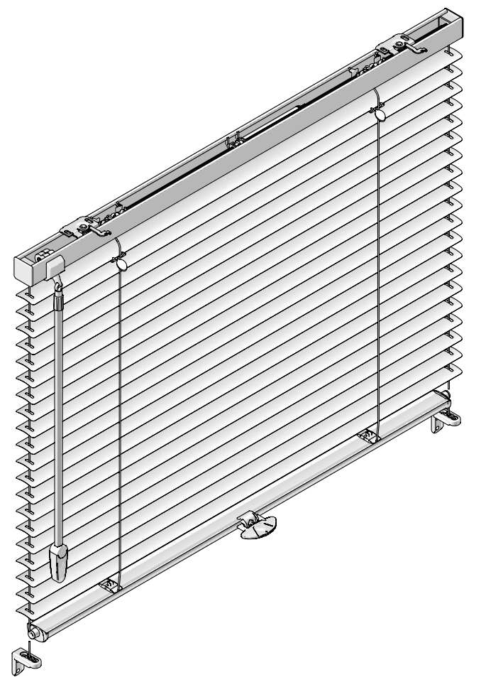 25mm Aluminium jaloezie met handgreep