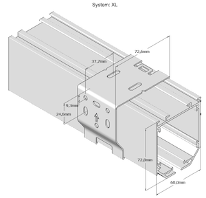 XL rail vouwgordijnen