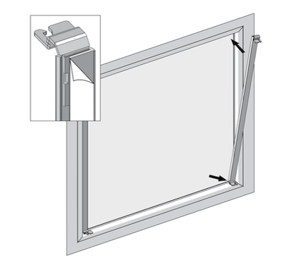 aluminium jaloezie met plakstrips