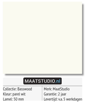 parelwitte houten jaloezieen op maat