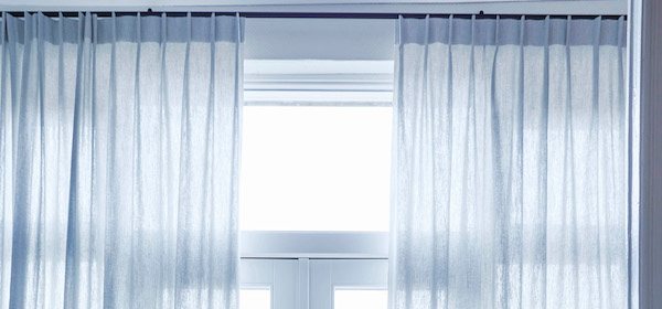 Gordijn met enkele plooi Transparant gordijn met enkele plooi – Maatstudio