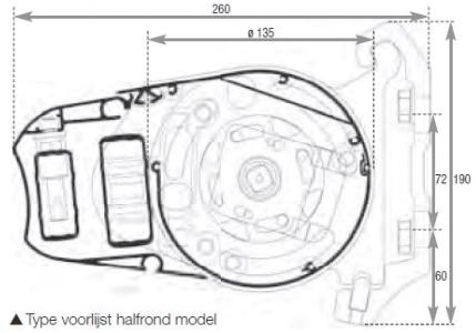 halfrond model zonnescherm