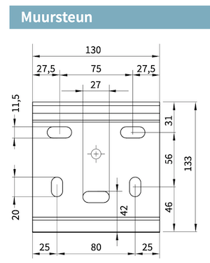 muursteun zonnescherm Santos V296